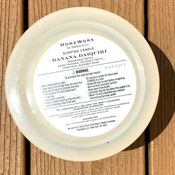 🆕HARRY SLATKIN HOMEWORX “BANANA DAIQUIRI” 18oz 4-WICK CANDLE —NWT!!! - Picture 4 of 5